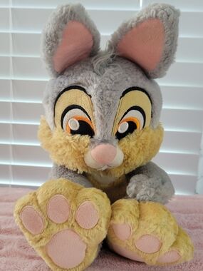 Gray Plush Bunny Thumper Plush Rabbit Accents Disney Parks Exclusive Big Feet